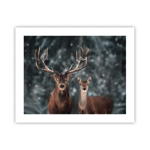 Poster - Herr des Waldes mit seiner Frau - 50x40 cm