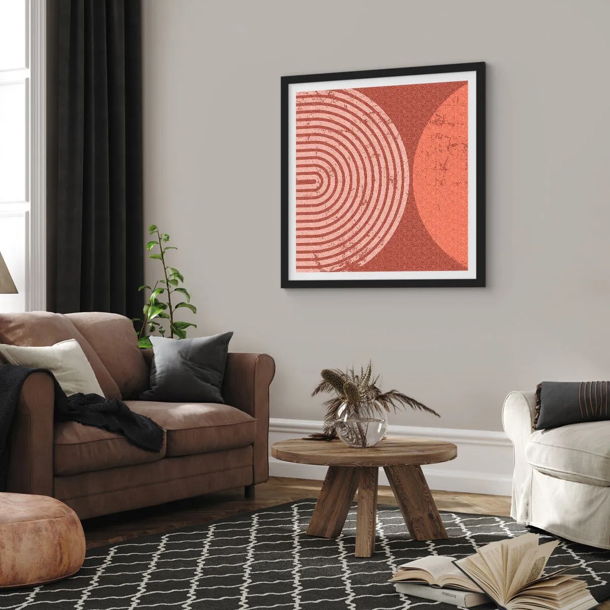 Poster in einem schwarzem Rahmen - Enge Beziehung - 60x60 cm