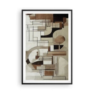 Poster in einem schwarzem Rahmen - Stadtbild 2.0 - 61x91 cm