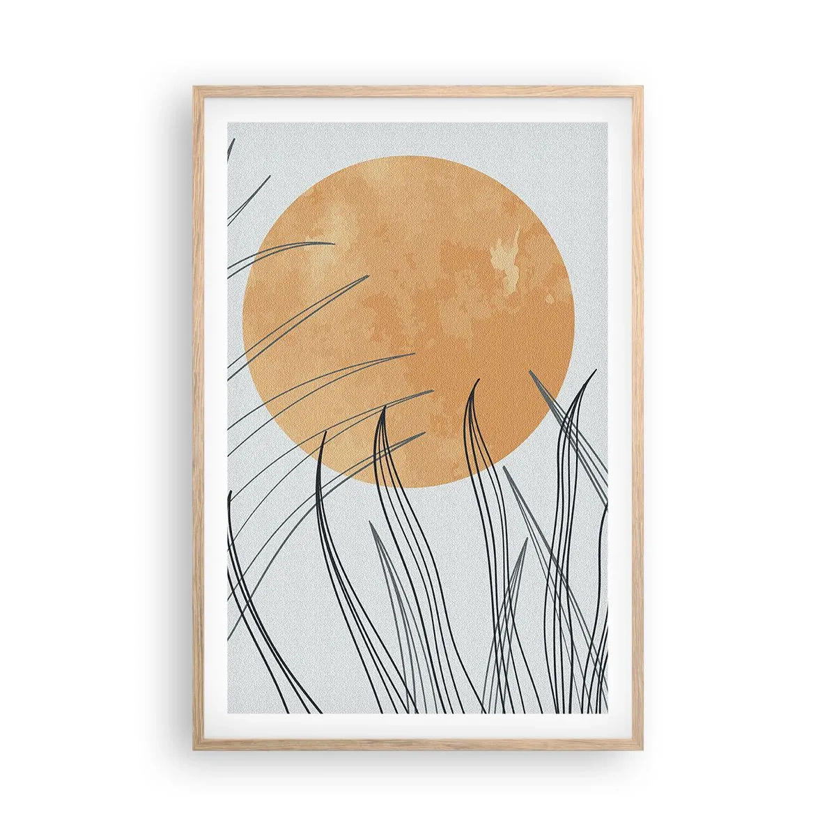 Poster in einem Rahmen aus heller Eiche - Immer der Sonne entgegen - 61x91 cm