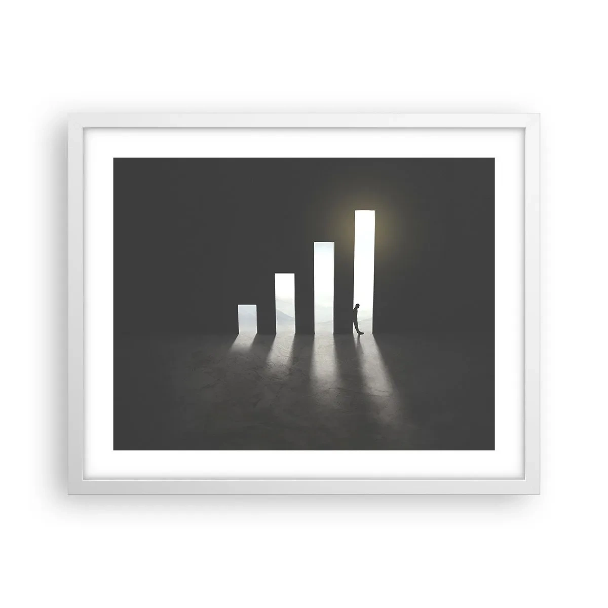 Poster in einem weißen Rahmen - Erfolg – Impression - 50x40 cm