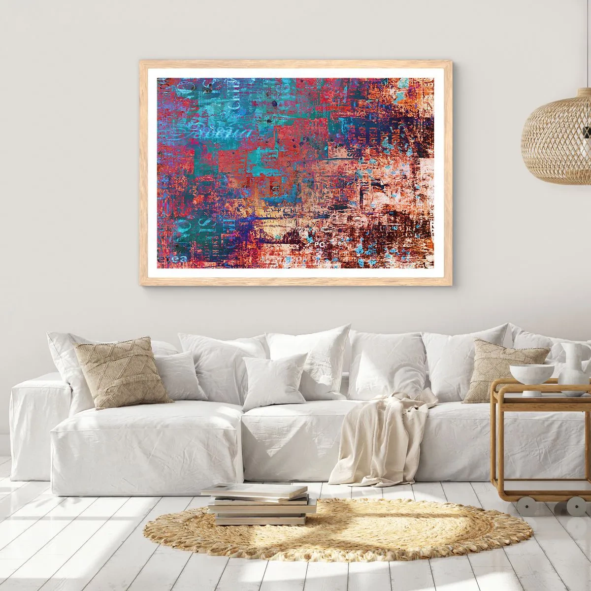 Poster in einem Rahmen aus heller Eiche - Erinnerung und Vergessen - 40x30 cm