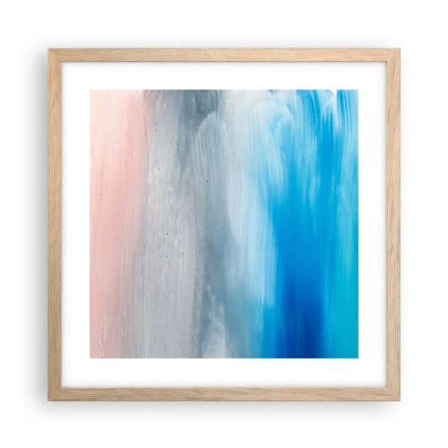 Poster in einem Rahmen aus heller Eiche - Elemente: Luft - 40x40 cm
