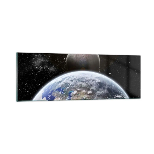 Glasbild - Bild auf glas - Weltraumlandschaft - Sonnenaufgang - 90x30 cm