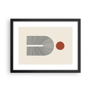 Poster in einem schwarzem Rahmen - Magnetismus von Formen und Farben - 40x30 cm