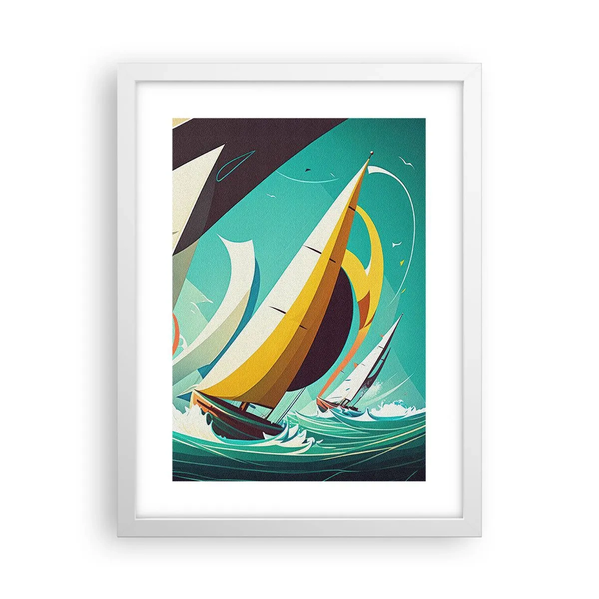 Poster in einem weißen Rahmen - Viel Glück mit den Elementen - 30x40 cm