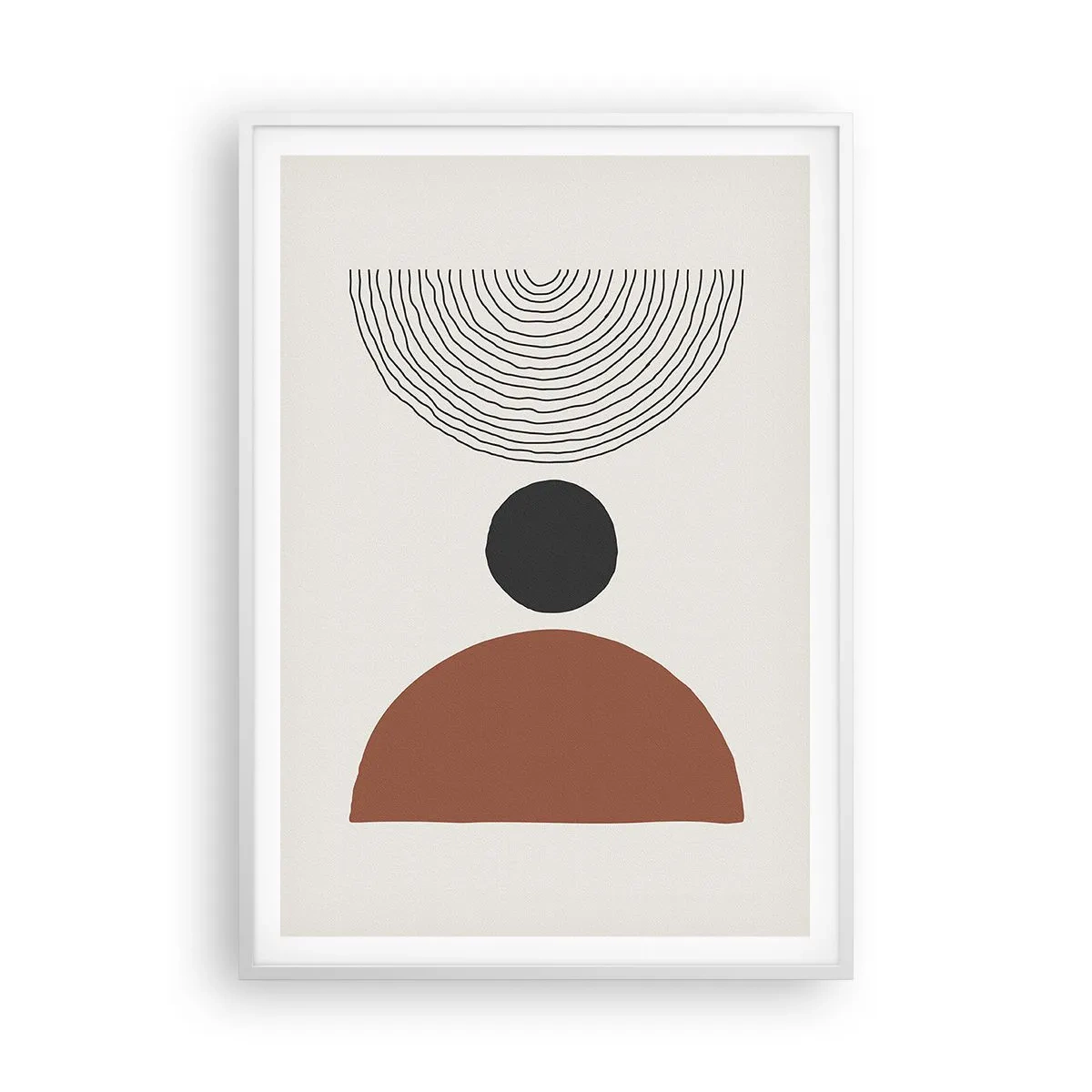 Poster in einem weißen Rahmen - Das Zentrum der Aufmerksamkeit - 70x100 cm