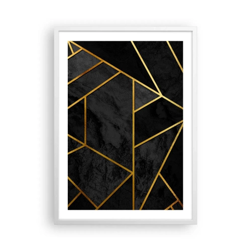 Poster in einem weißen Rahmen - Dunkelheit und Glanz - 50x70 cm