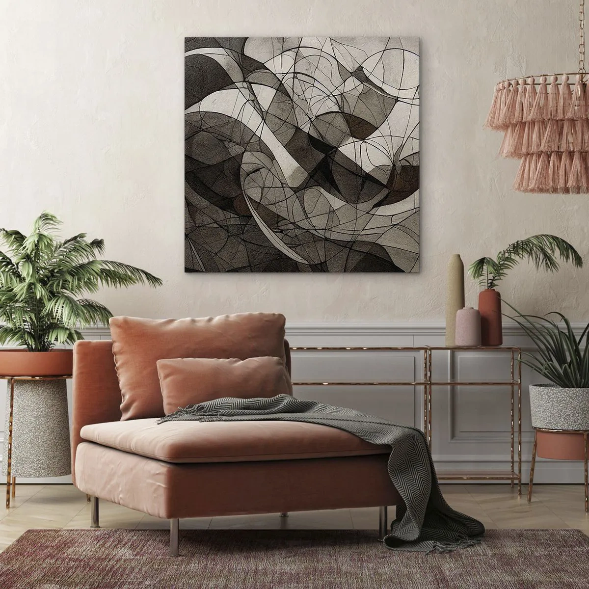 Bild auf Leinwand - Leinwandbild - Zirkulation von Erdfarben - 60x60 cm