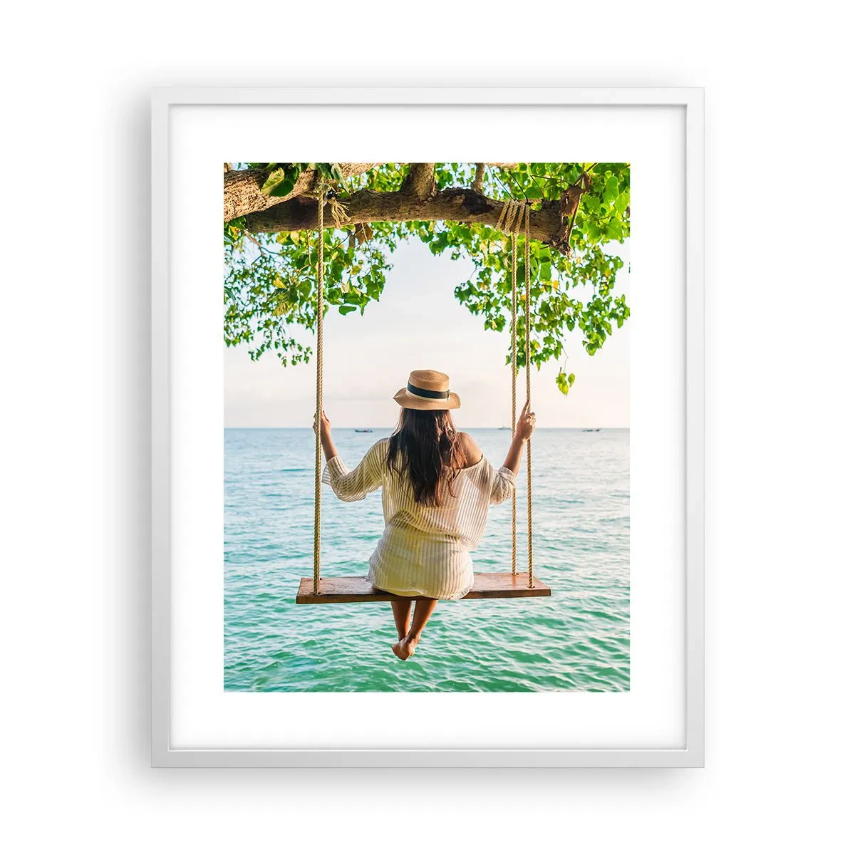 Poster in einem weißen Rahmen - Das Leben ist wunderschön - 40x50 cm