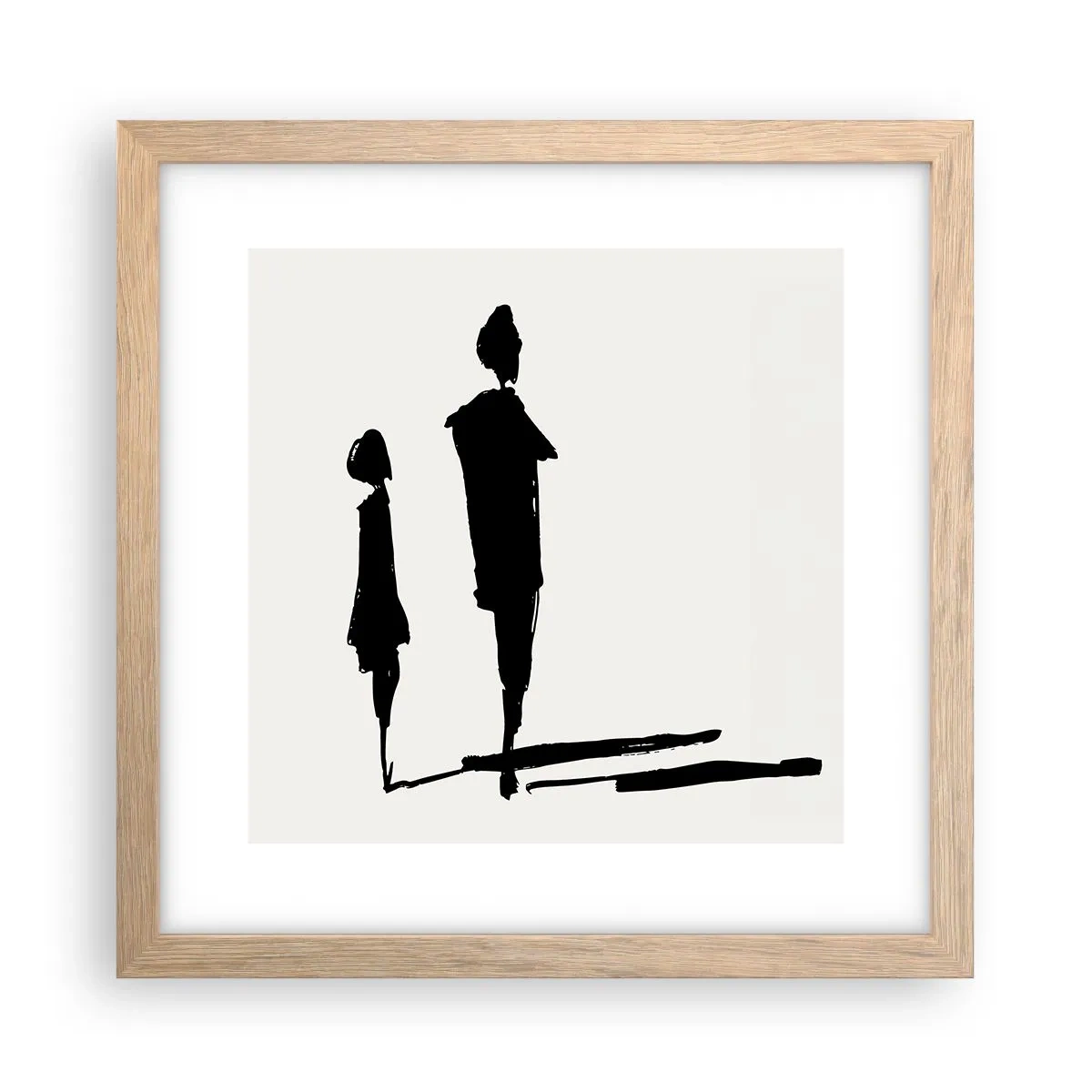 Poster in einem Rahmen aus heller Eiche - Mit Sicherheit zusammen? - 30x30 cm