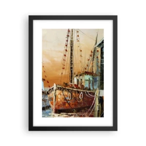 Poster in einem schwarzem Rahmen - Friedliche Rückkehr - 30x40 cm