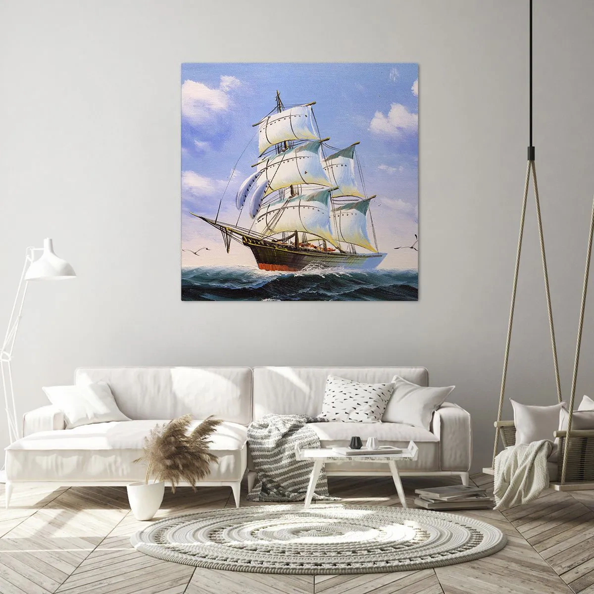 Bild auf Leinwand - Leinwandbild - Mit Stolz mit dem Wind - 40x40 cm