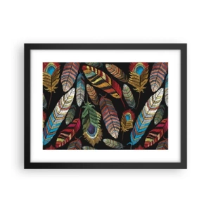 Poster in einem schwarzem Rahmen - Der Vogelkarneval - 40x30 cm