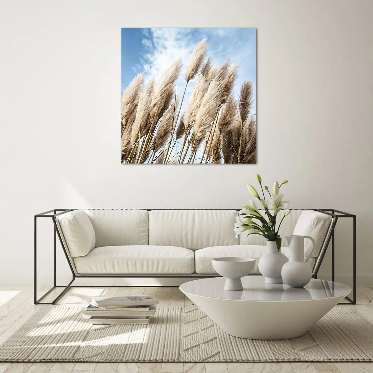 Glasbild - Bild auf glas - Sonnige und windige Liebkosungen - 50x50 cm