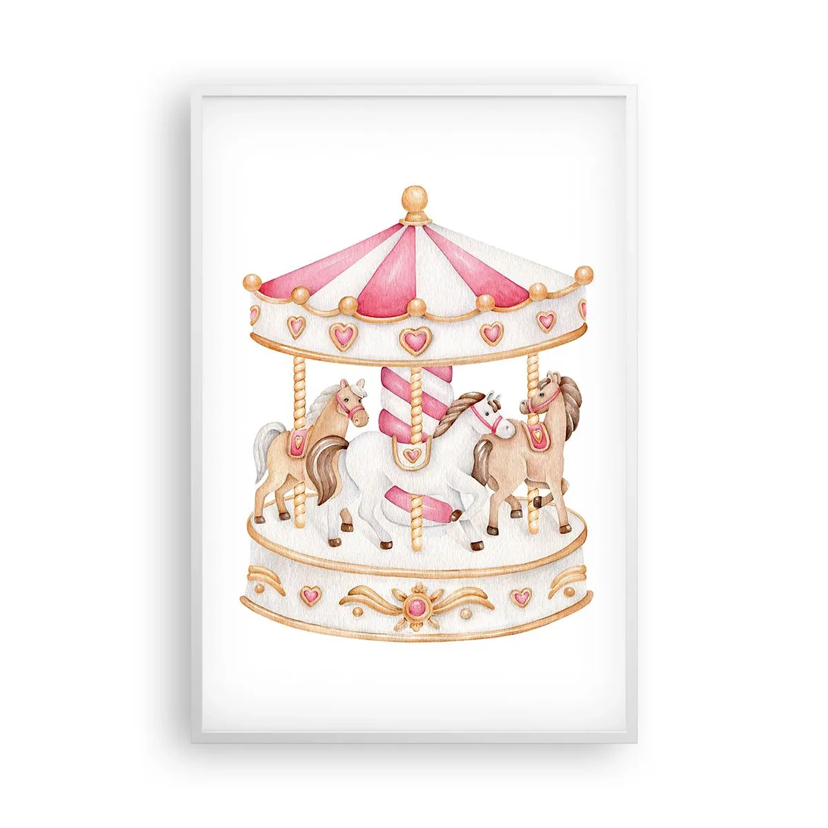 Poster in einem weißen Rahmen - Süße Welt der Kindheit - 61x91 cm