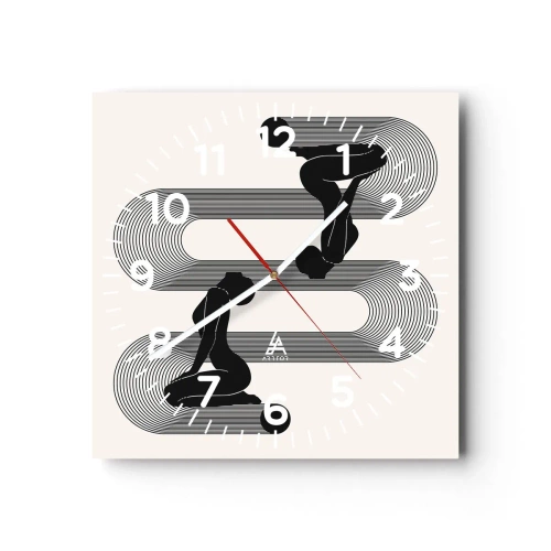 Wanduhr - Glasuhr - Sinnliche Symmetrie - 40x40 cm