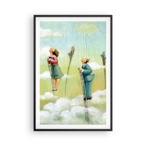 Poster in einem schwarzem Rahmen - Hinter deinem Traum - 61x91 cm