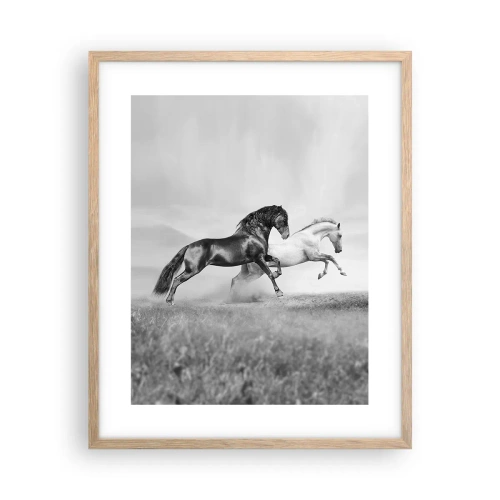 Poster in einem Rahmen aus heller Eiche - Engel und Dämonen - 40x50 cm