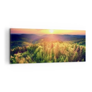 Bild auf Leinwand - Leinwandbild - Scheitelpunkte und Spitzen - 100x40 cm