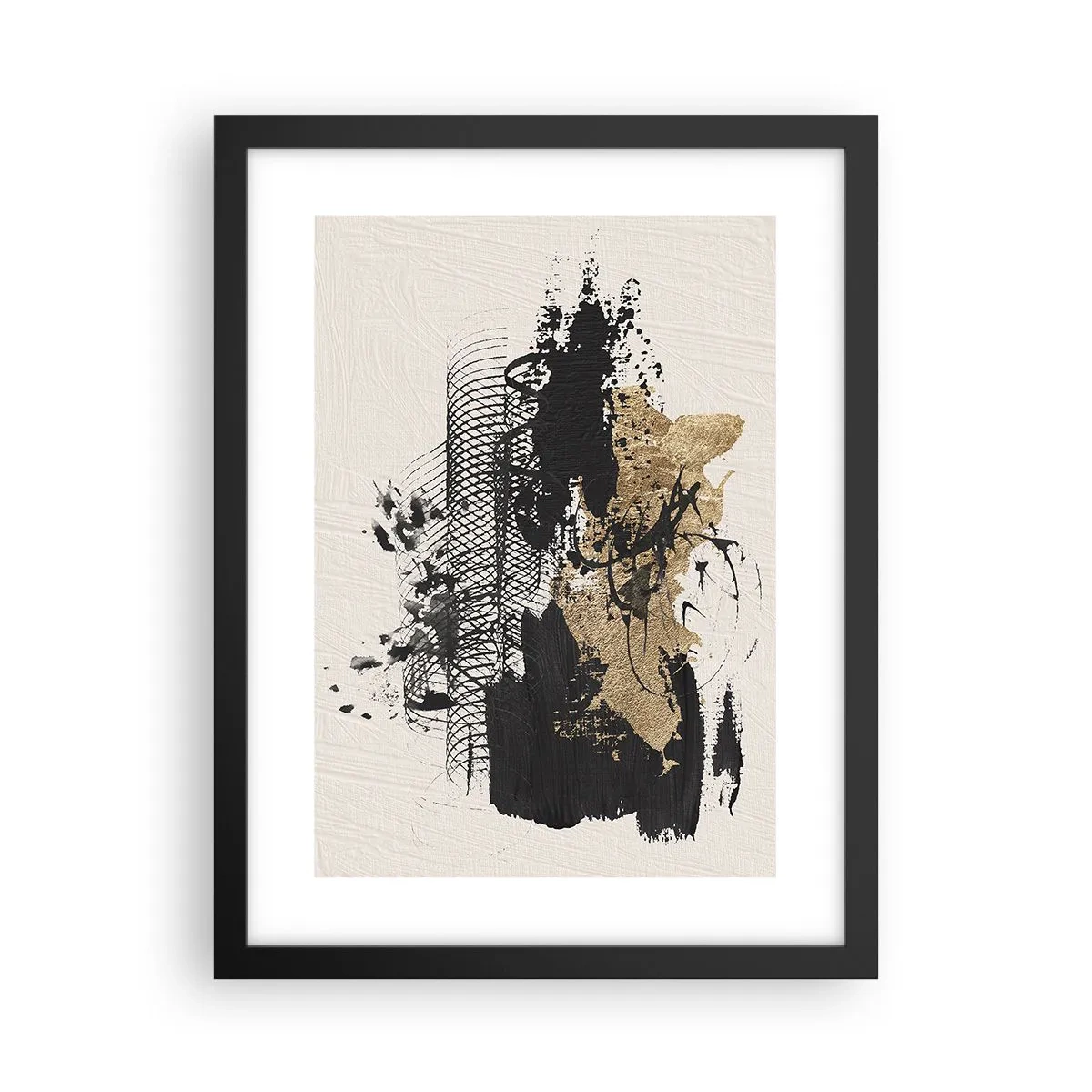 Poster in einem schwarzem Rahmen - Komposition mit Leidenschaft - 30x40 cm