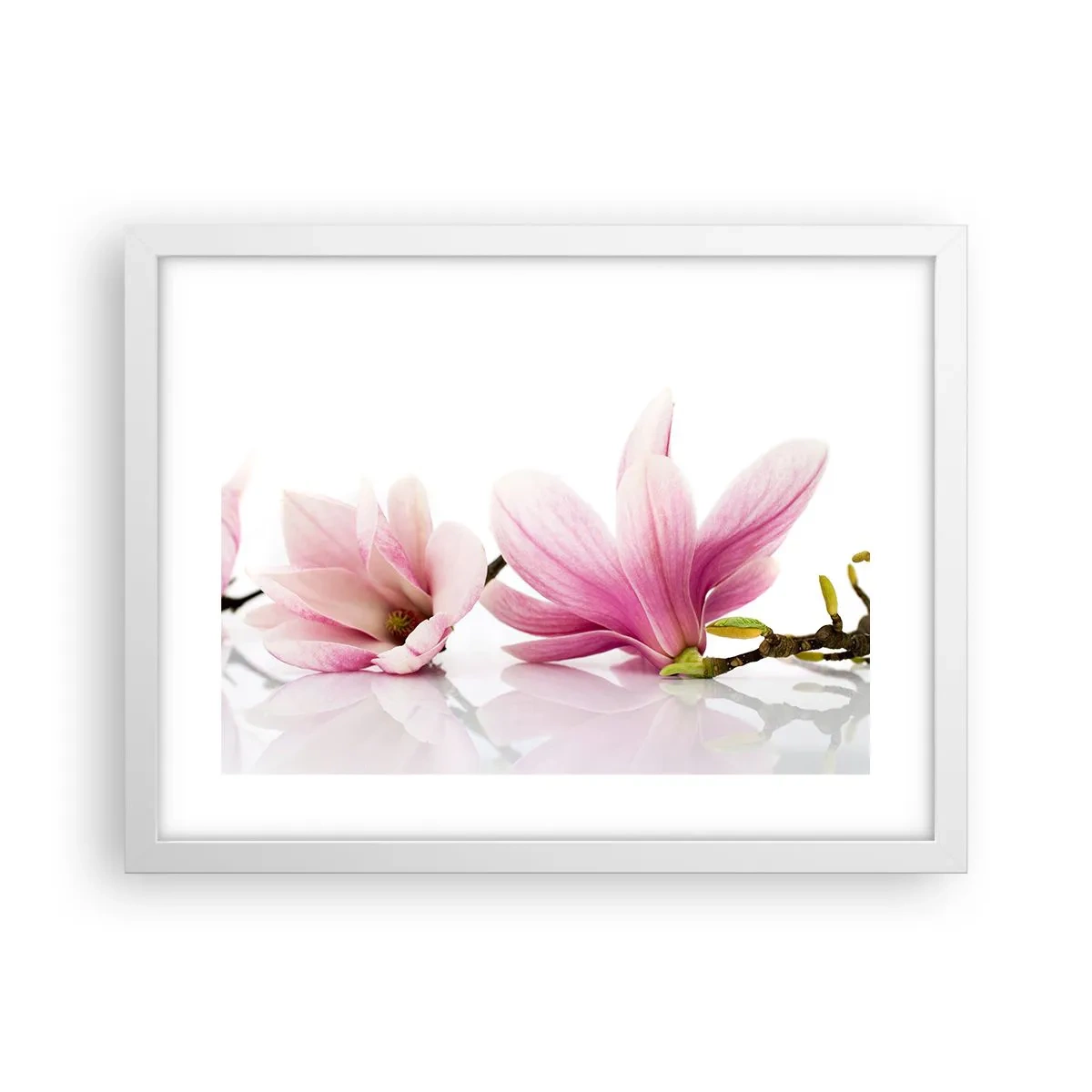 Poster in einem weißen Rahmen - Zart wie ein Frühlingswind - 40x30 cm