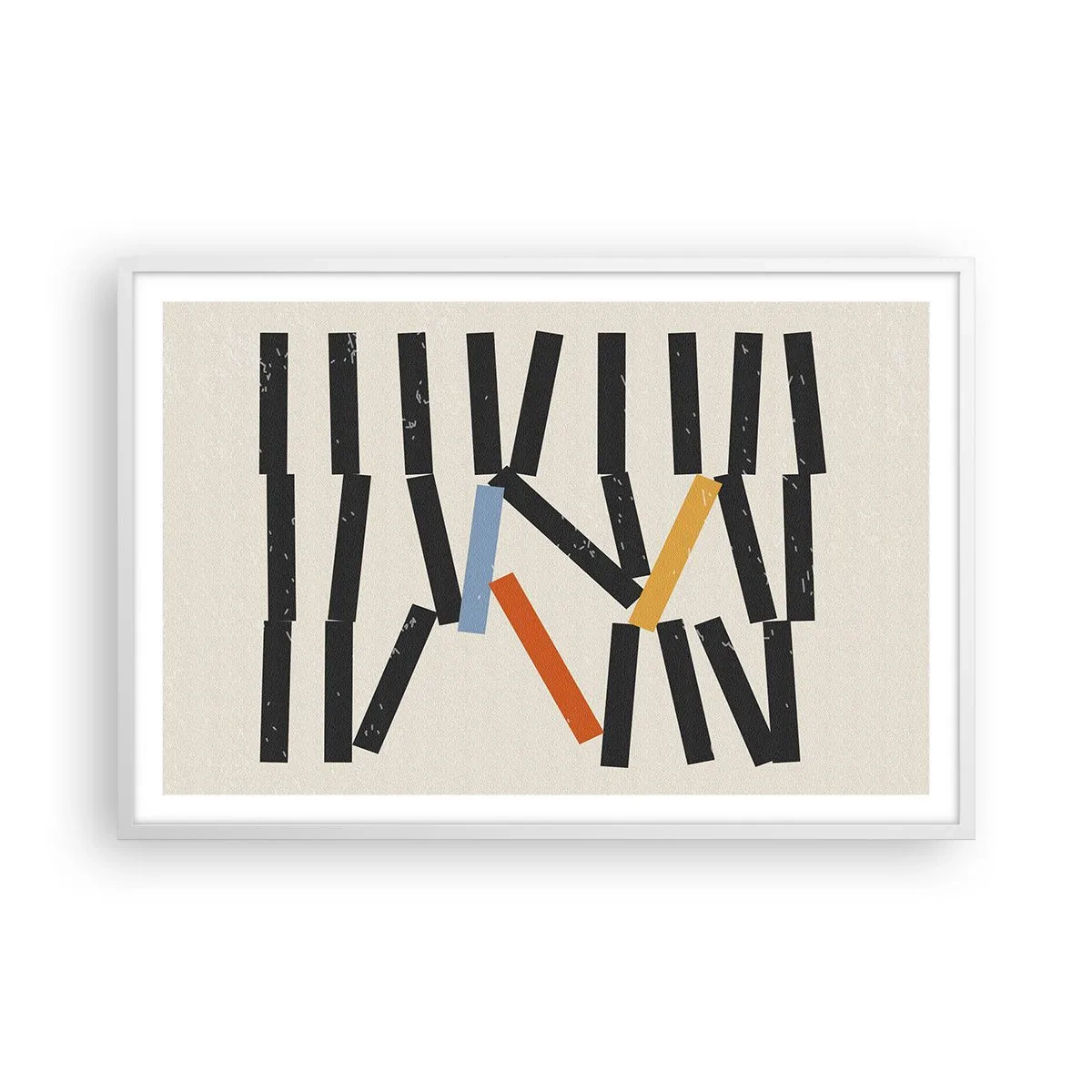 Poster in einem weißen Rahmen - Domino – Komposition - 91x61 cm