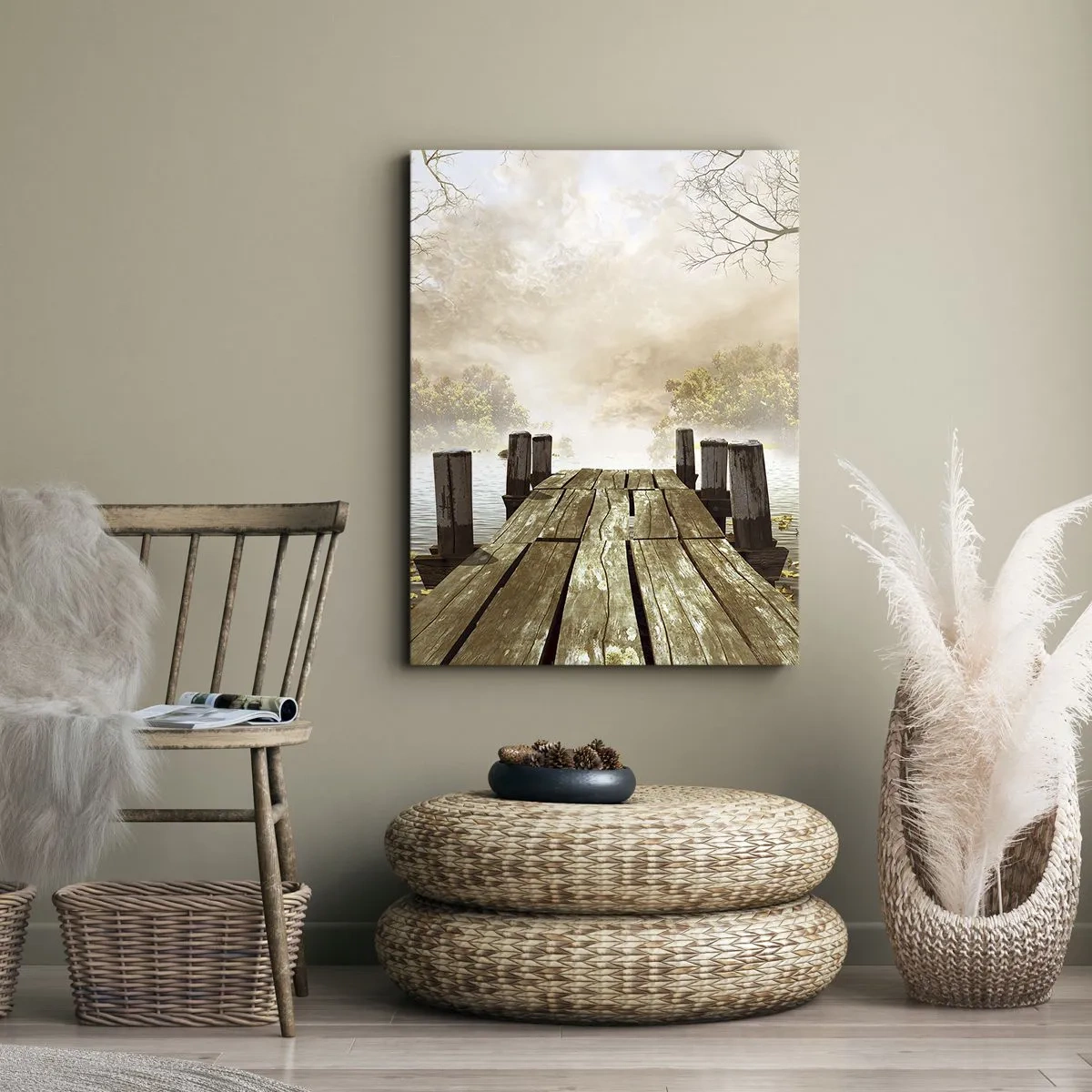 Bild auf Leinwand - Leinwandbild - Die milde Traurigkeit des Herbstes - 45x80 cm