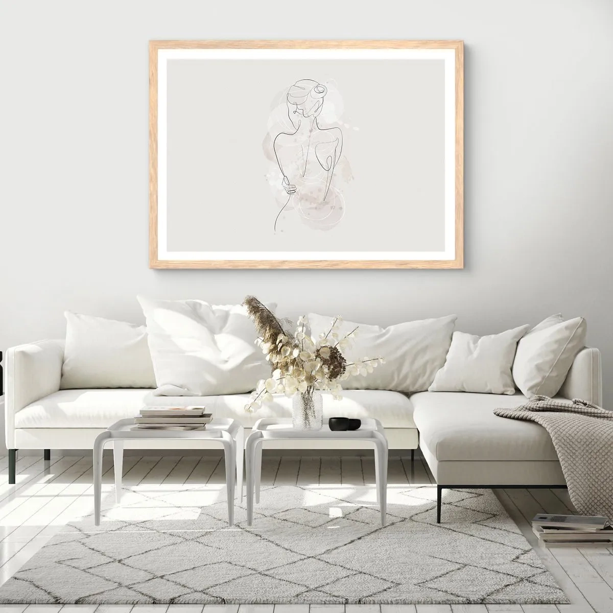 Poster in einem Rahmen aus heller Eiche - Wie ein sensibles Instrument - 100x70 cm