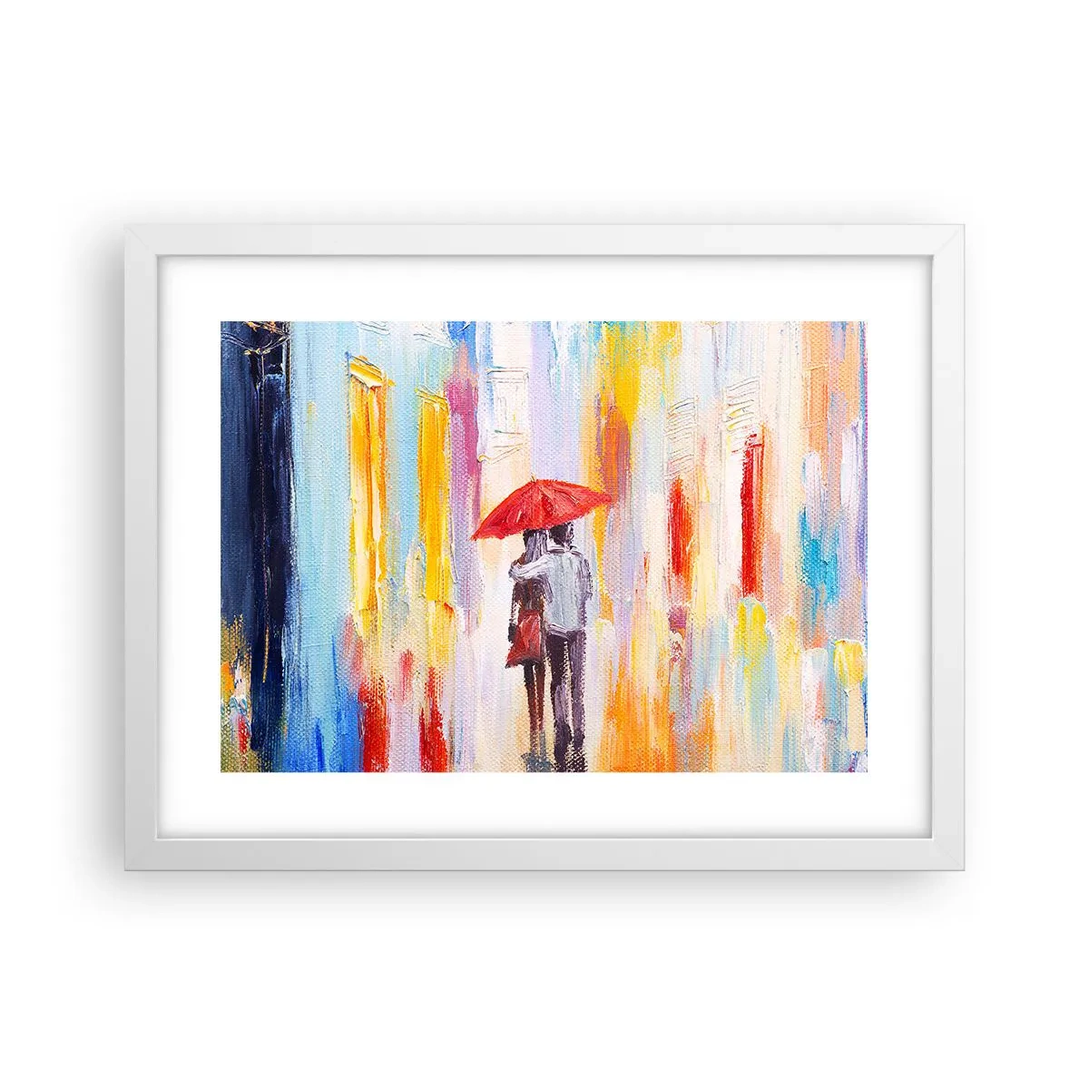 Poster in einem weißen Rahmen - Lass es weiter regnen - 40x30 cm