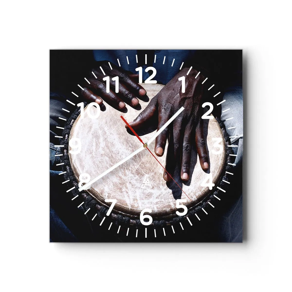 Wanduhr - Glasuhr - Lebe in deinem eigenen Rhythmus - 30x30 cm