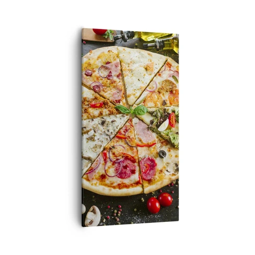 Bild auf Leinwand - Leinwandbild - Eine Reihe von Geschmacksrichtungen - 55x100 cm