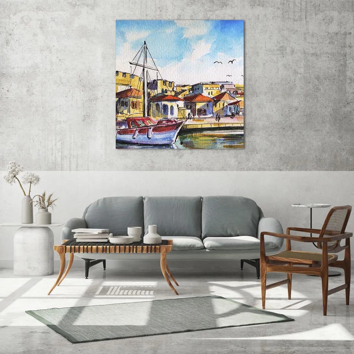 Glasbild - Bild auf glas - Regenbogennachmittag - 70x70 cm