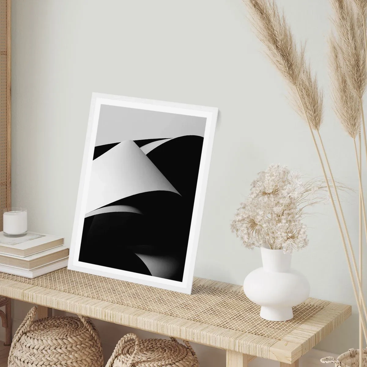 Poster in einem weißen Rahmen - Lichtflächen aus der Schattentiefe - 30x40 cm