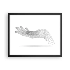 Poster in einem schwarzem Rahmen - Federnde Hand - 50x40 cm