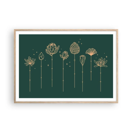 Poster in einem Rahmen aus heller Eiche - Familie ZIÓŁkowski - 100x70 cm