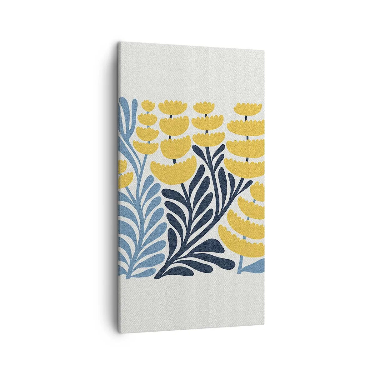 Bild auf Leinwand - Leinwandbild - Sonniges Blumenbeet - 45x80 cm