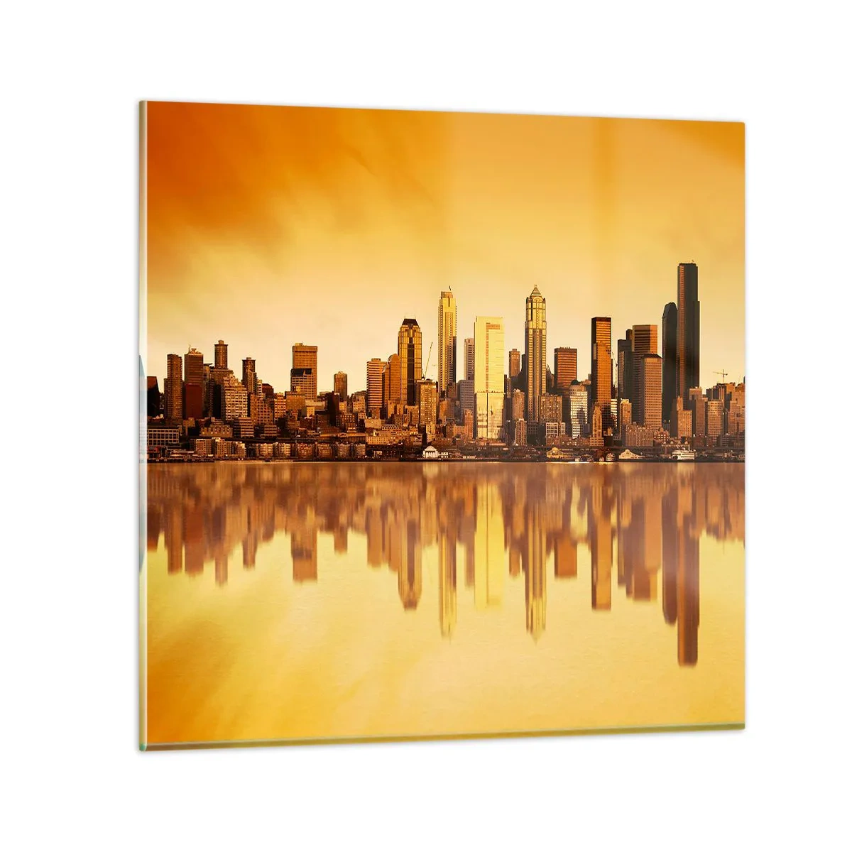 Glasbild - Bild auf glas - Die Stille der Metropole - 30x30 cm