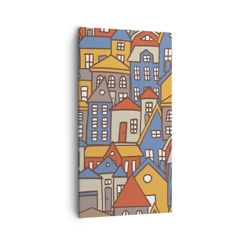 Bild auf Leinwand - Leinwandbild - Hinter dem Haus ist das Haus - 55x100 cm