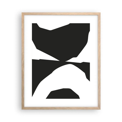 Poster in einem Rahmen aus heller Eiche - Positiv negativ - 40x50 cm