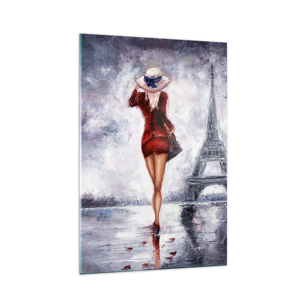 Glasbild - Bild auf glas - Pariser Symbole - 70x100 cm