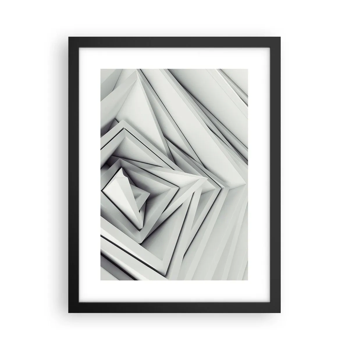 Poster in einem schwarzem Rahmen - Spitzwinklige Knospen - 30x40 cm