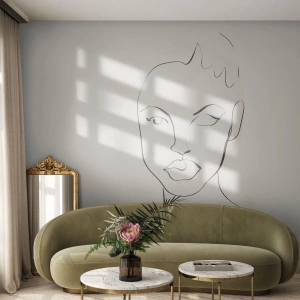 Fototapete Premium Canvas - Umriss der Sinnlichkeit - Frau, Grafik, Stück - 350x256 cm