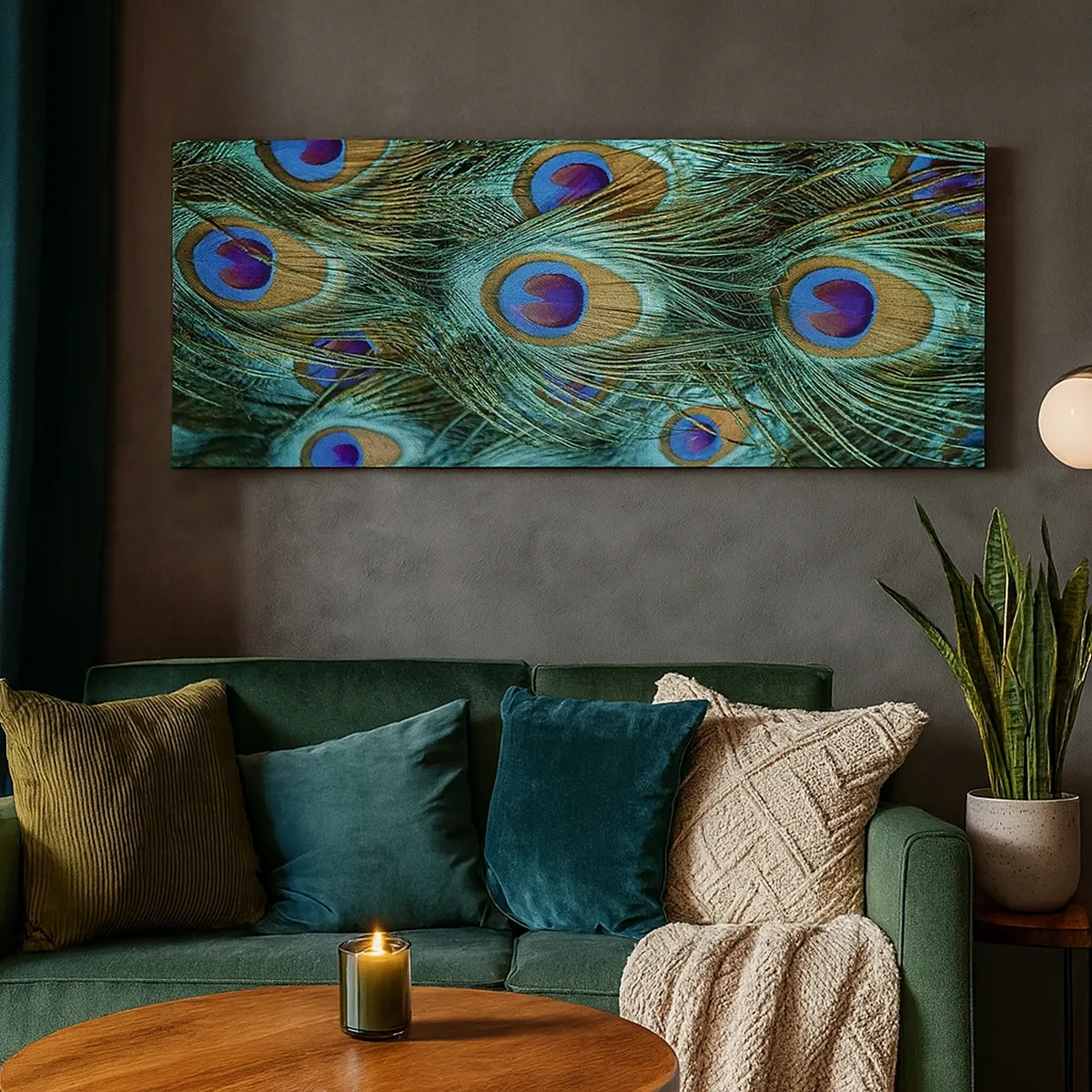 Bild auf Leinwand - Leinwandbild - Ein Blick mit Pfauenaugen - 30x30 cm