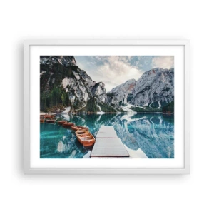 Poster in einem weißen Rahmen - Wir zeigen Ihnen Schönheit - 50x40 cm