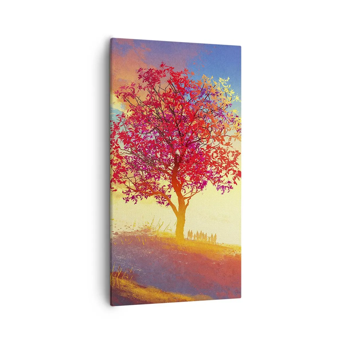 Bild auf Leinwand - Leinwandbild - Pilger am Ziel - 55x100 cm