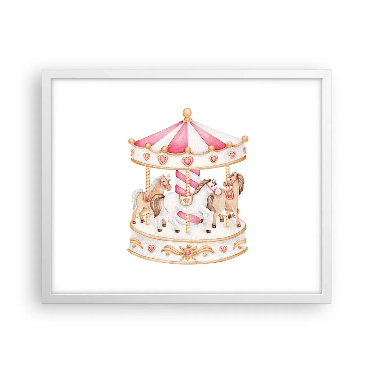 Poster in einem weißen Rahmen - Süße Welt der Kindheit - 50x40 cm