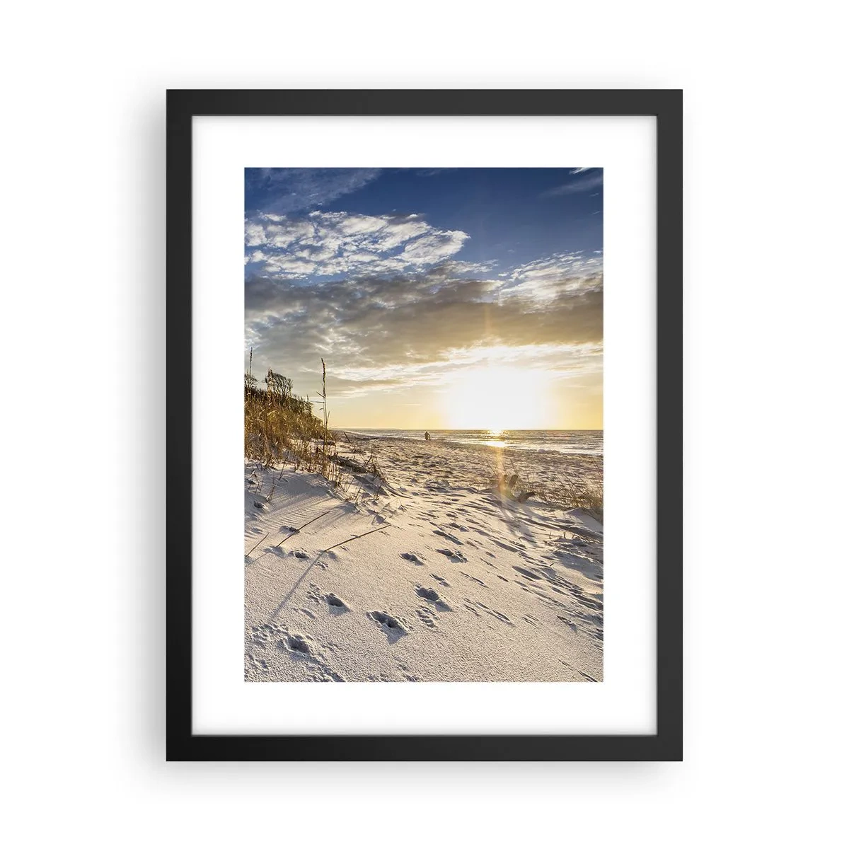 Poster in einem schwarzem Rahmen - Einladung zu einem Spaziergang - 30x40 cm