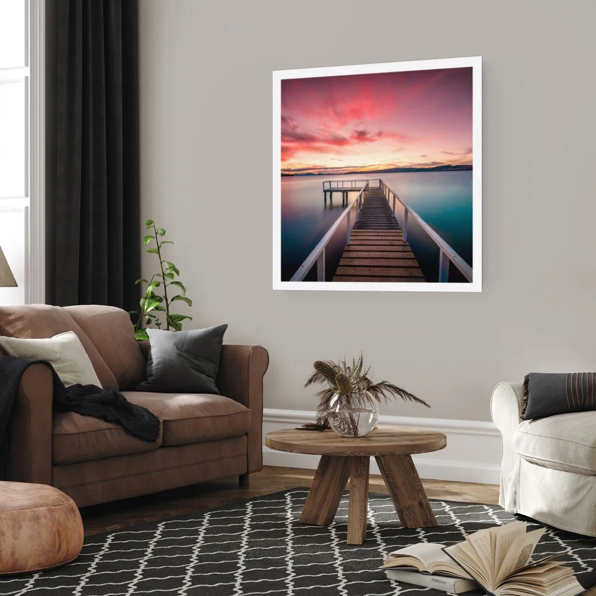 Poster - Die sanfte Flamme des Abends - 30x30 cm