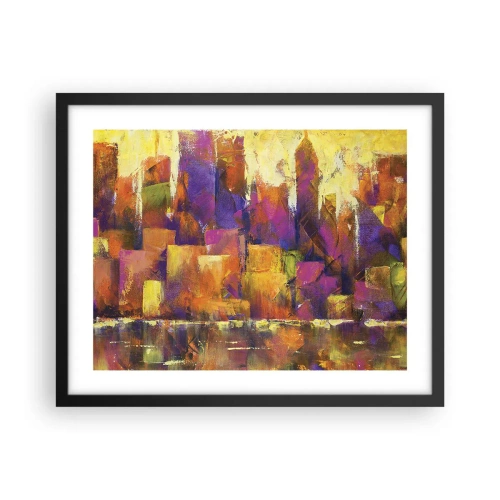 Poster in einem schwarzem Rahmen - Metropolitische Komposition - 50x40 cm
